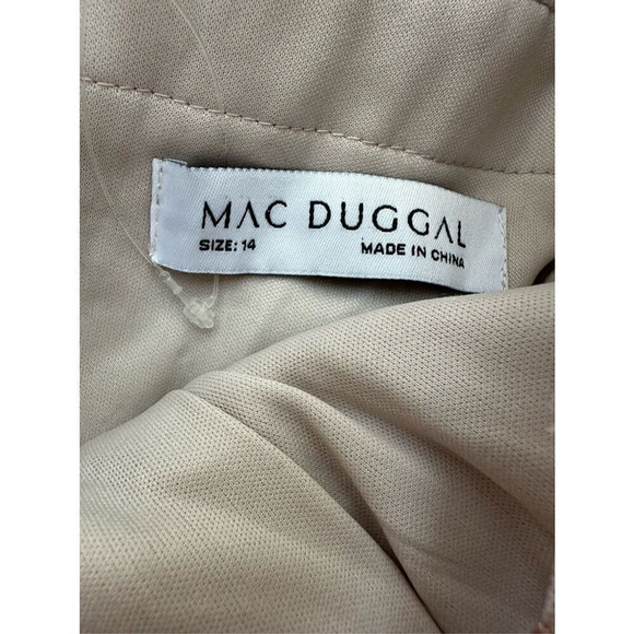 Mac Duggal Embroidered Lace Gown Vintage Lilac Size 14 - Picture 6 of 9